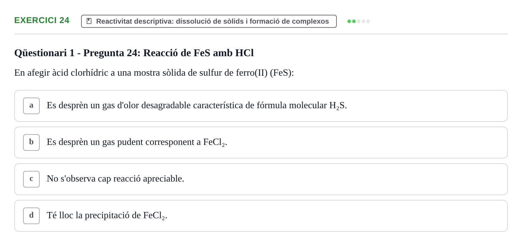 Enunciado: Problema 24 · Química General I Inorgànica UB Examen test de pràctiques: Química Inorgànica