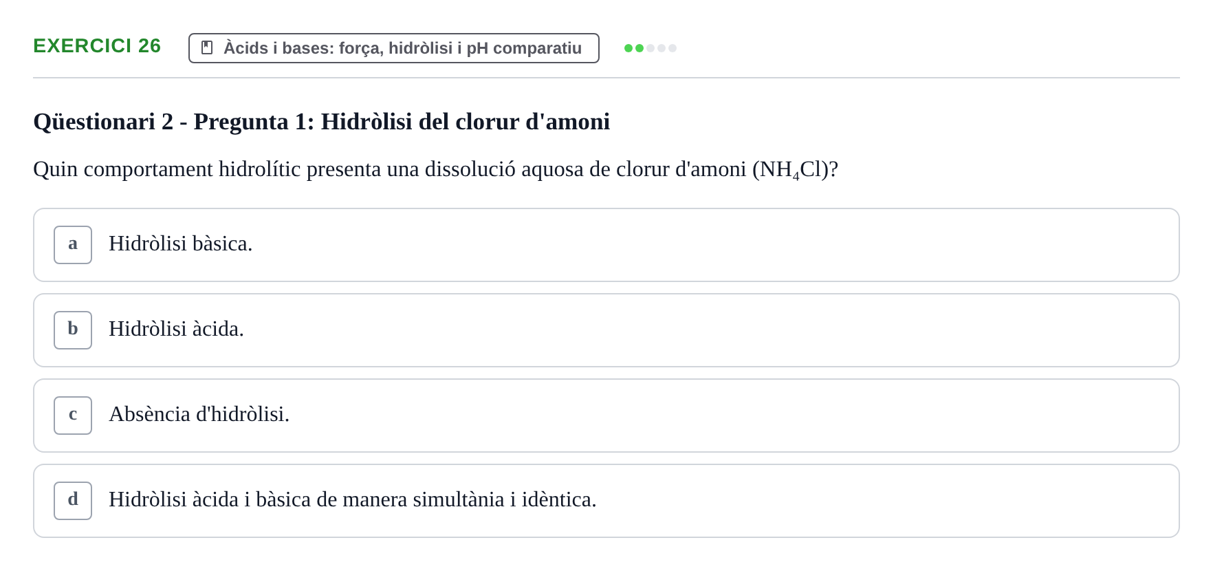 Enunciado: Problema 26 · Química General I Inorgànica UB Examen test de pràctiques: Química Inorgànica
