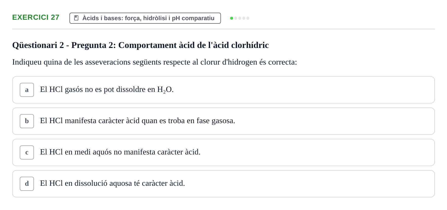 Enunciado: Problema 27 · Química General I Inorgànica UB Examen test de pràctiques: Química Inorgànica