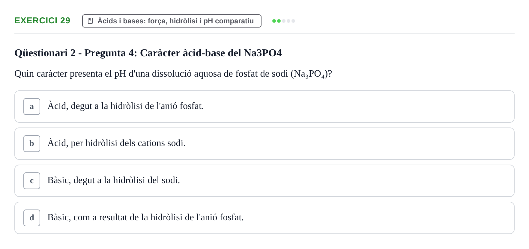 Enunciado: Problema 29 · Química General I Inorgànica UB Examen test de pràctiques: Química Inorgànica