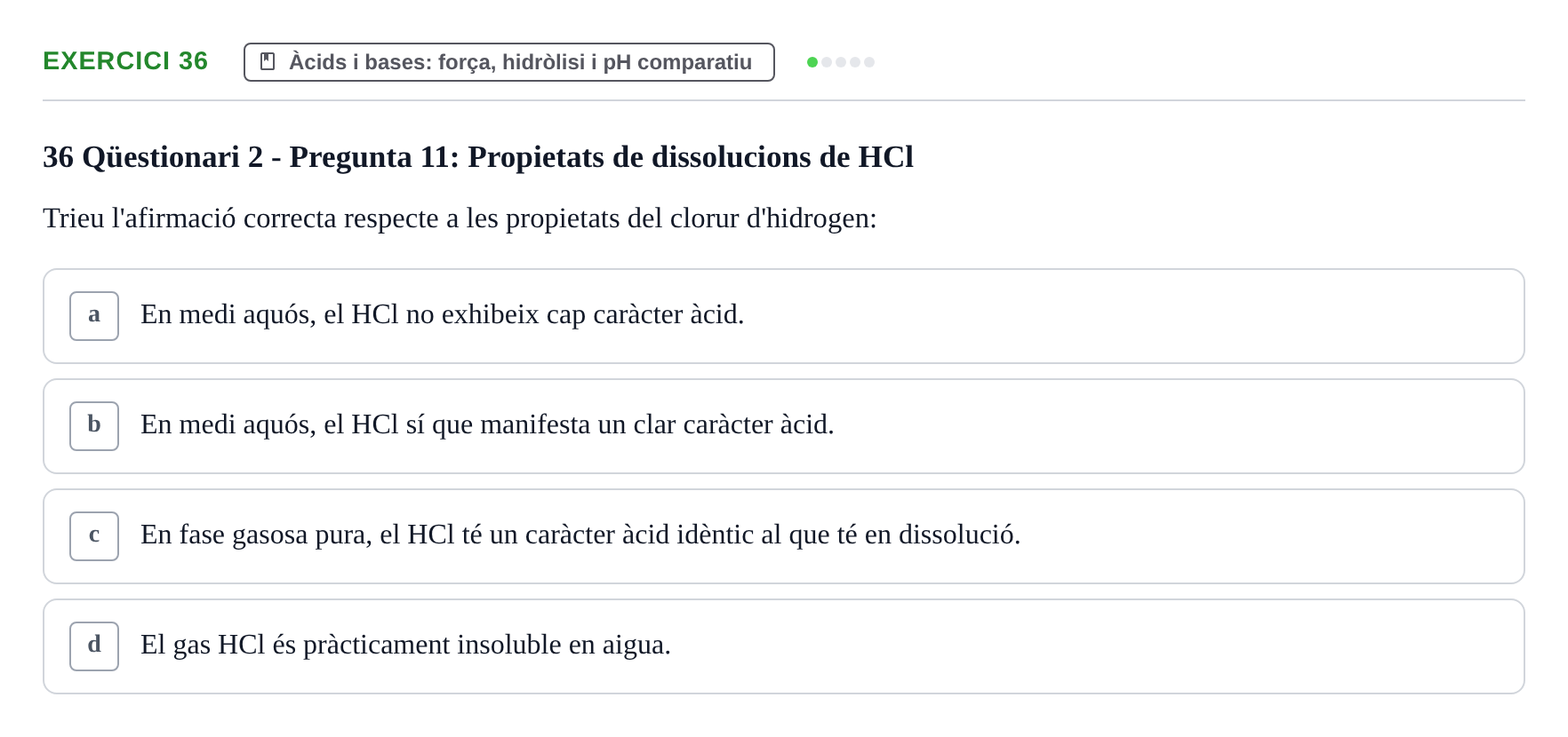 Enunciado: Problema 36 · Química General I Inorgànica UB Examen test de pràctiques: Química Inorgànica