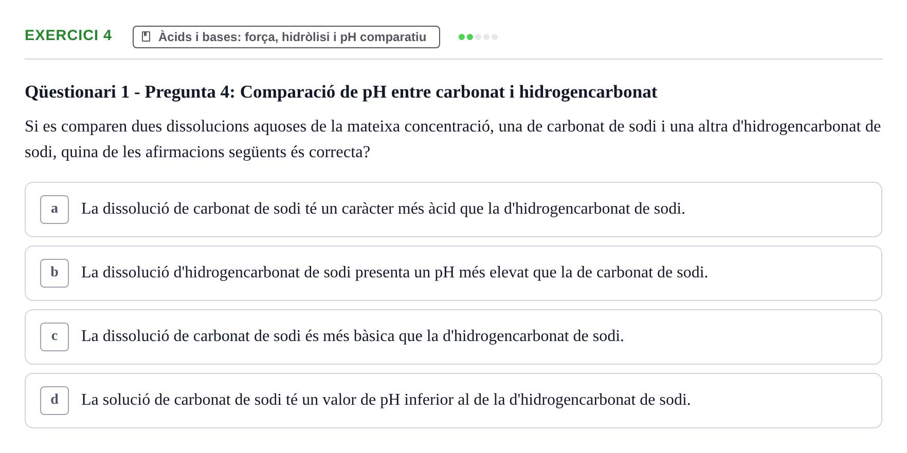 Enunciado: Problema 4 · Química General I Inorgànica UB Examen test de pràctiques: Química Inorgànica
