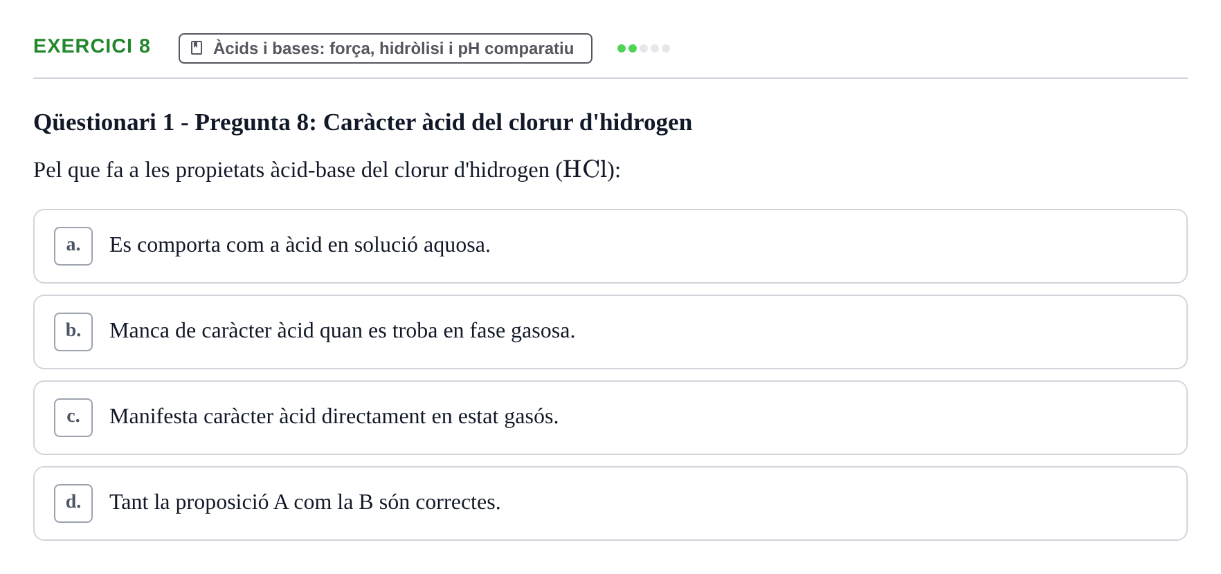 Enunciado: Problema 8 · Química General I Inorgànica UB Examen test de pràctiques: Química Inorgànica