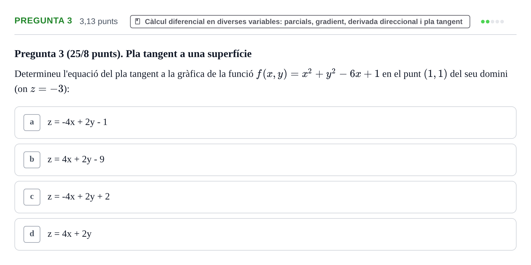Enunciado: Pregunta 3 · Matemática Aplicada y Bioestadística UB 2018