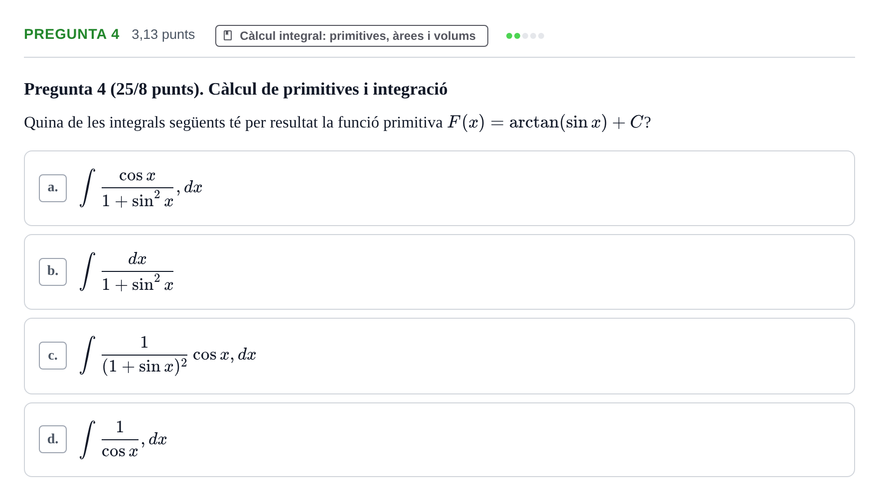Enunciado: Pregunta 4 · Matemática Aplicada y Bioestadística UB 2018