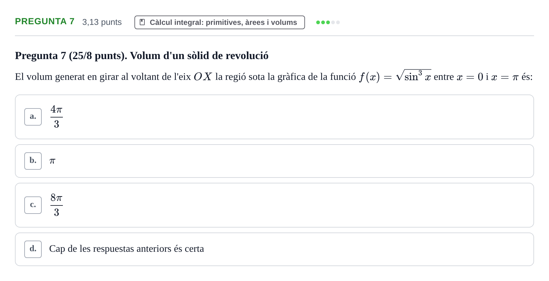 Enunciado: Pregunta 7 · Matemática Aplicada y Bioestadística UB 2018