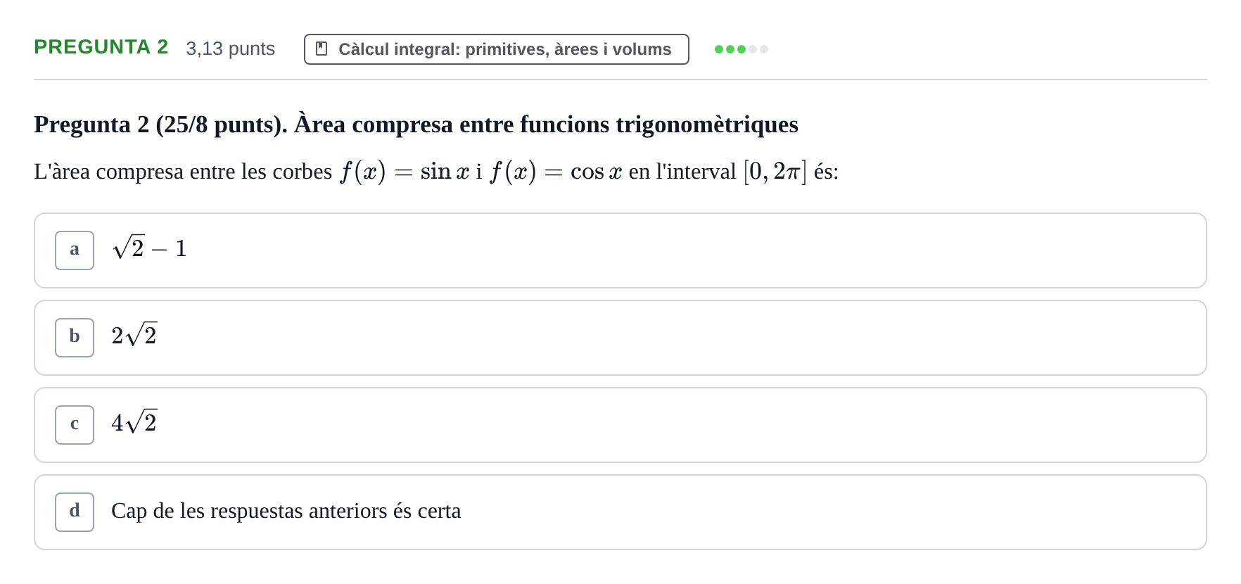 Enunciado: Pregunta 2 · Matemática Aplicada y Bioestadística UB 2018