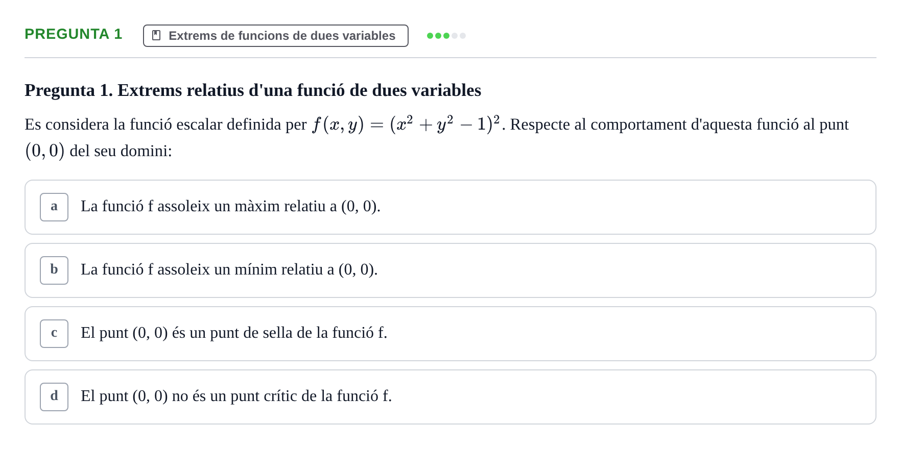 Enunciado: Pregunta 1 · Matemática Aplicada y Bioestadística UB 2018
