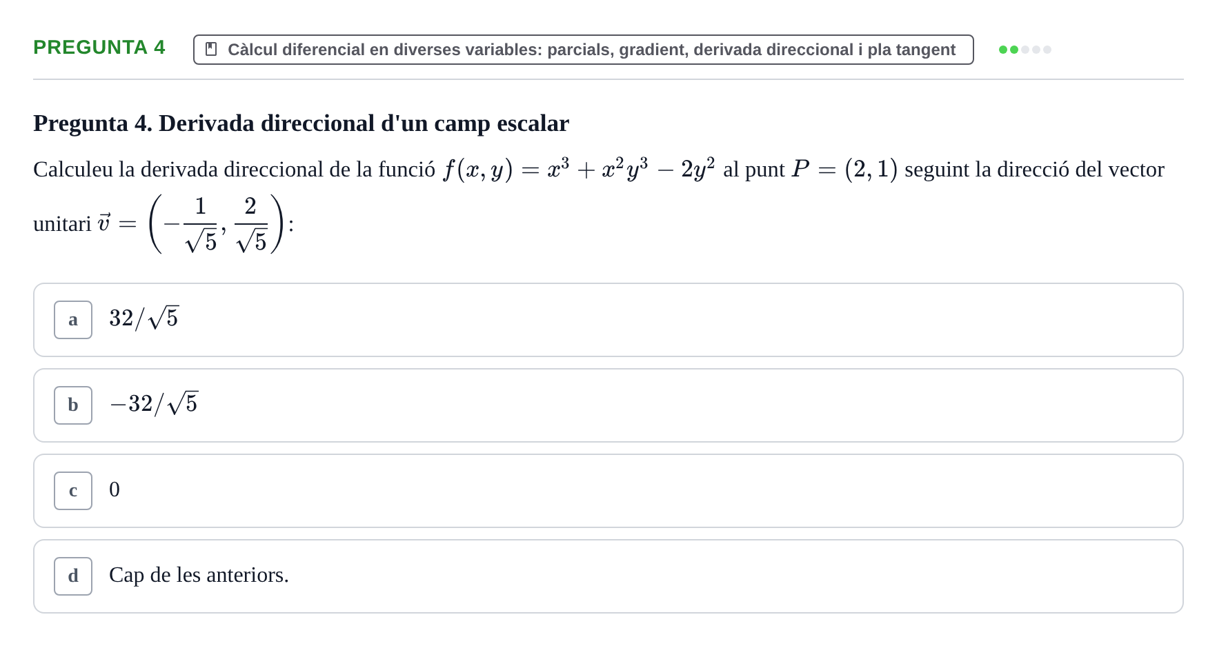 Enunciado: Pregunta 4 · Matemática Aplicada y Bioestadística UB 2018