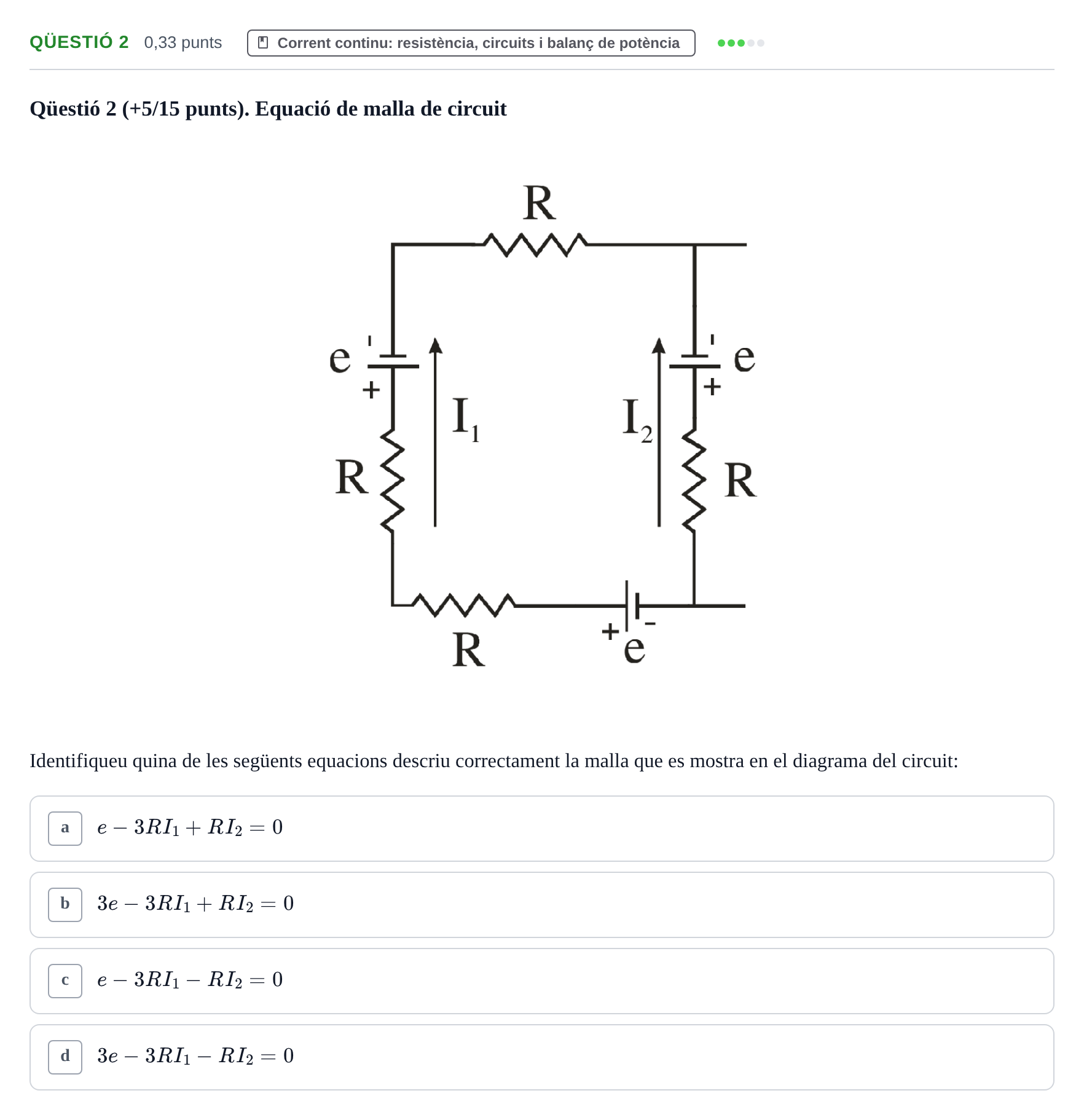 Enunciado: Ejercicio Qüestió 2 · Física II UB 2019