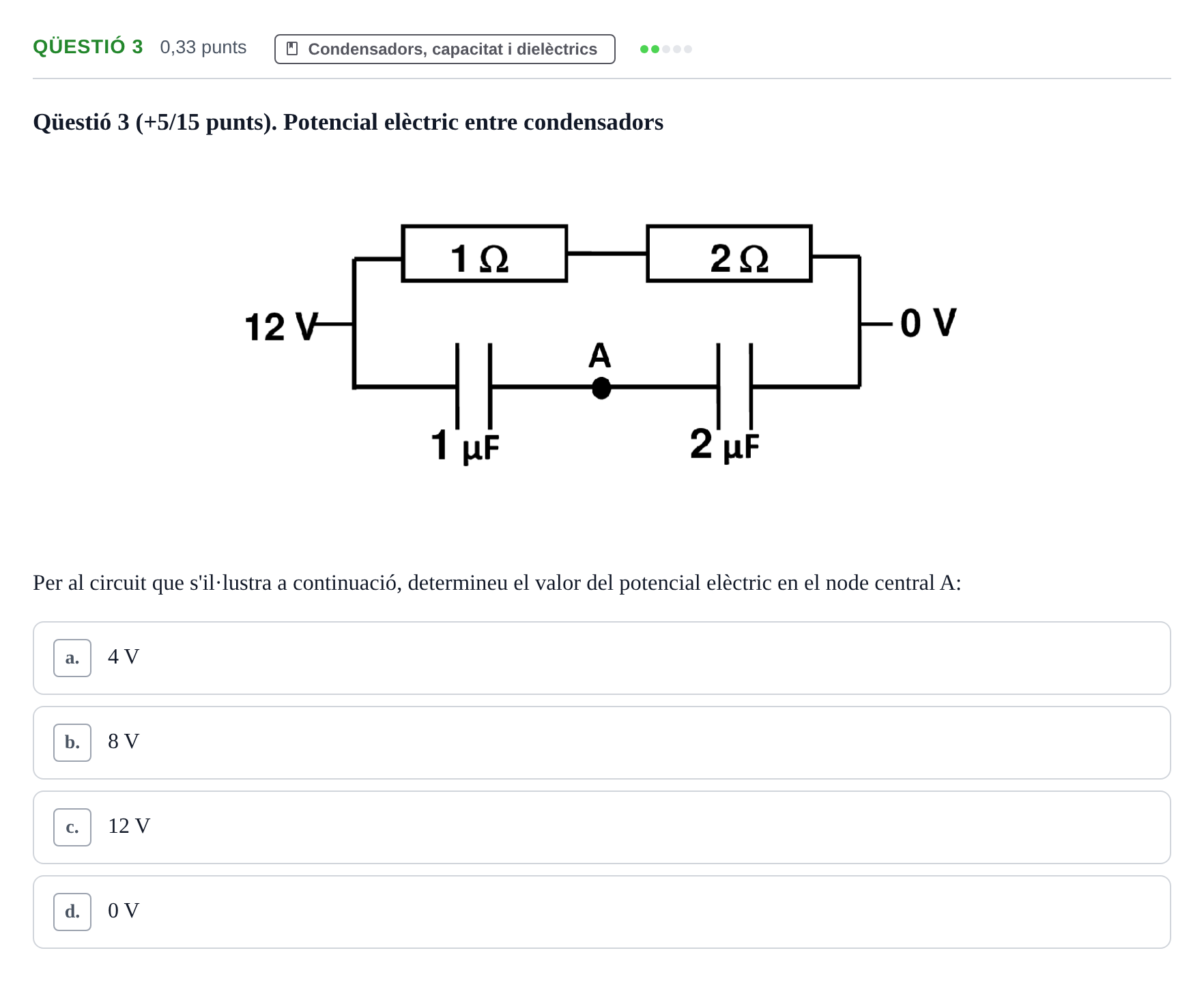 Enunciado: Ejercicio Qüestió 3 · Física II UB 2019