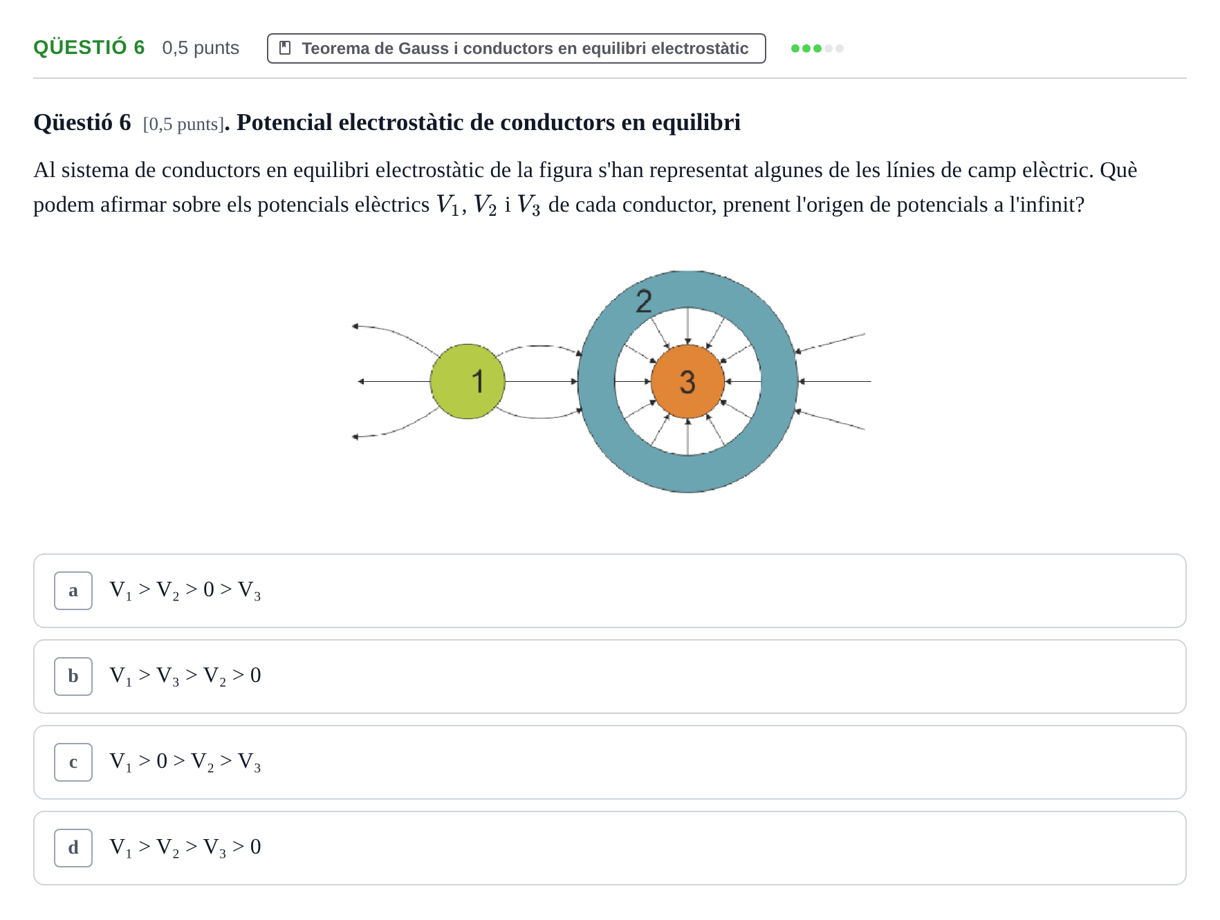 Enunciado: Ejercicio Qüestió 6 · Física II UB 2023