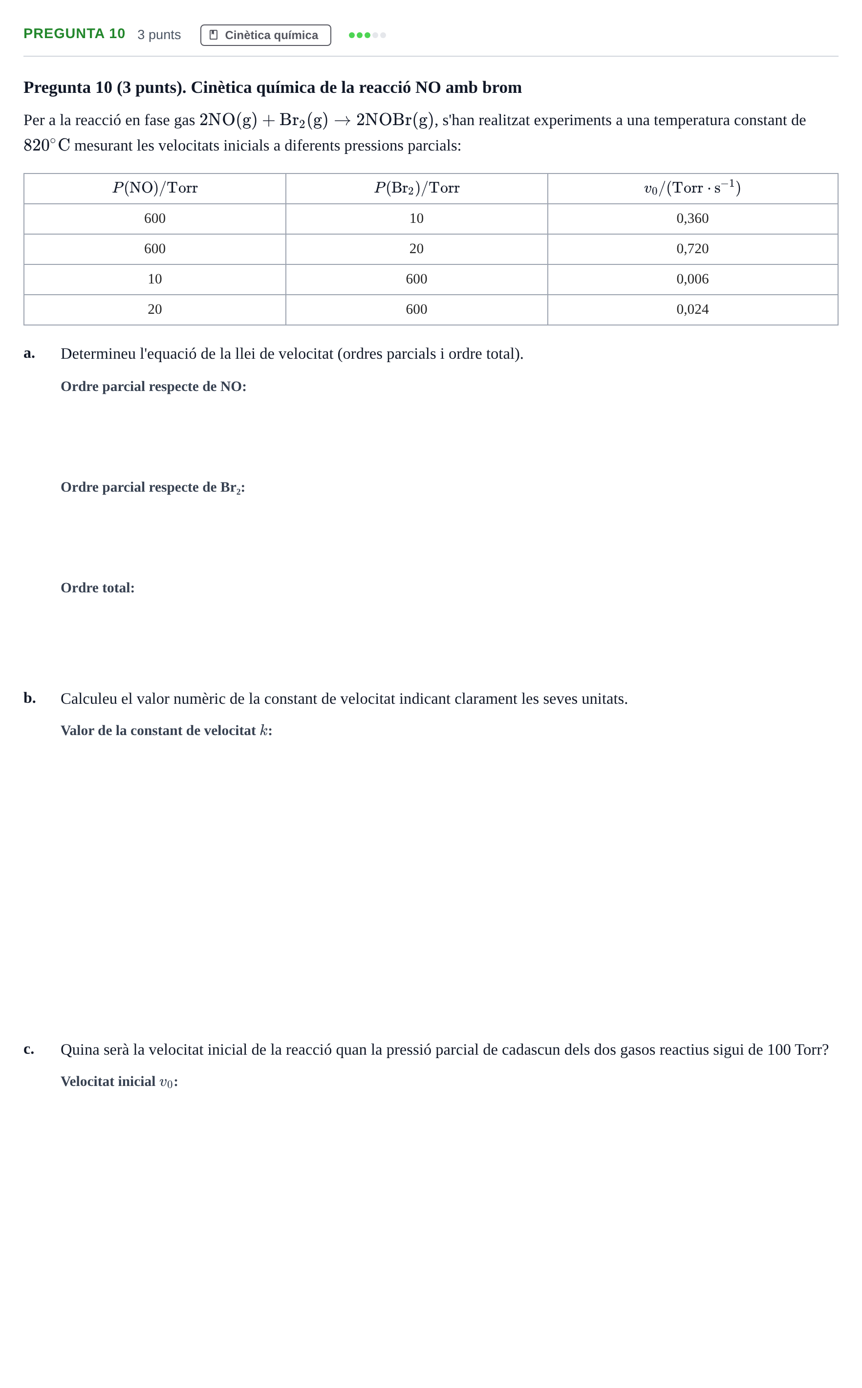 Enunciado: Pregunta 10 · Química Bàsica I UB 2021