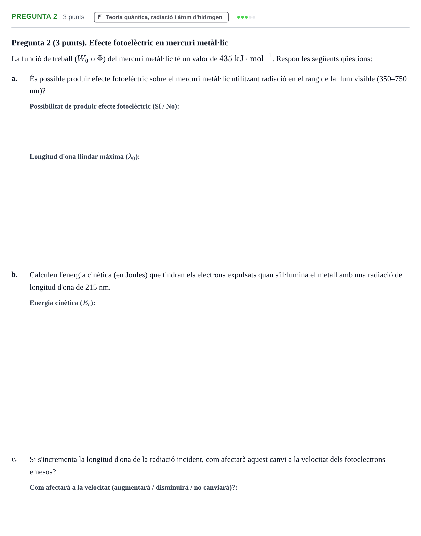 Enunciado: Pregunta 2 · Química Bàsica I UB 2021