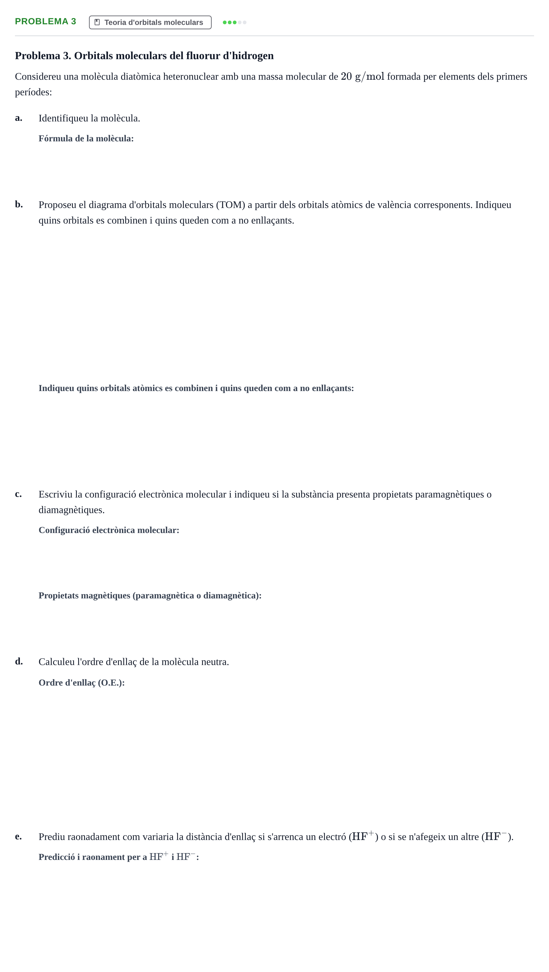Enunciado: Problema 3 · Química Bàsica I UB 2020
