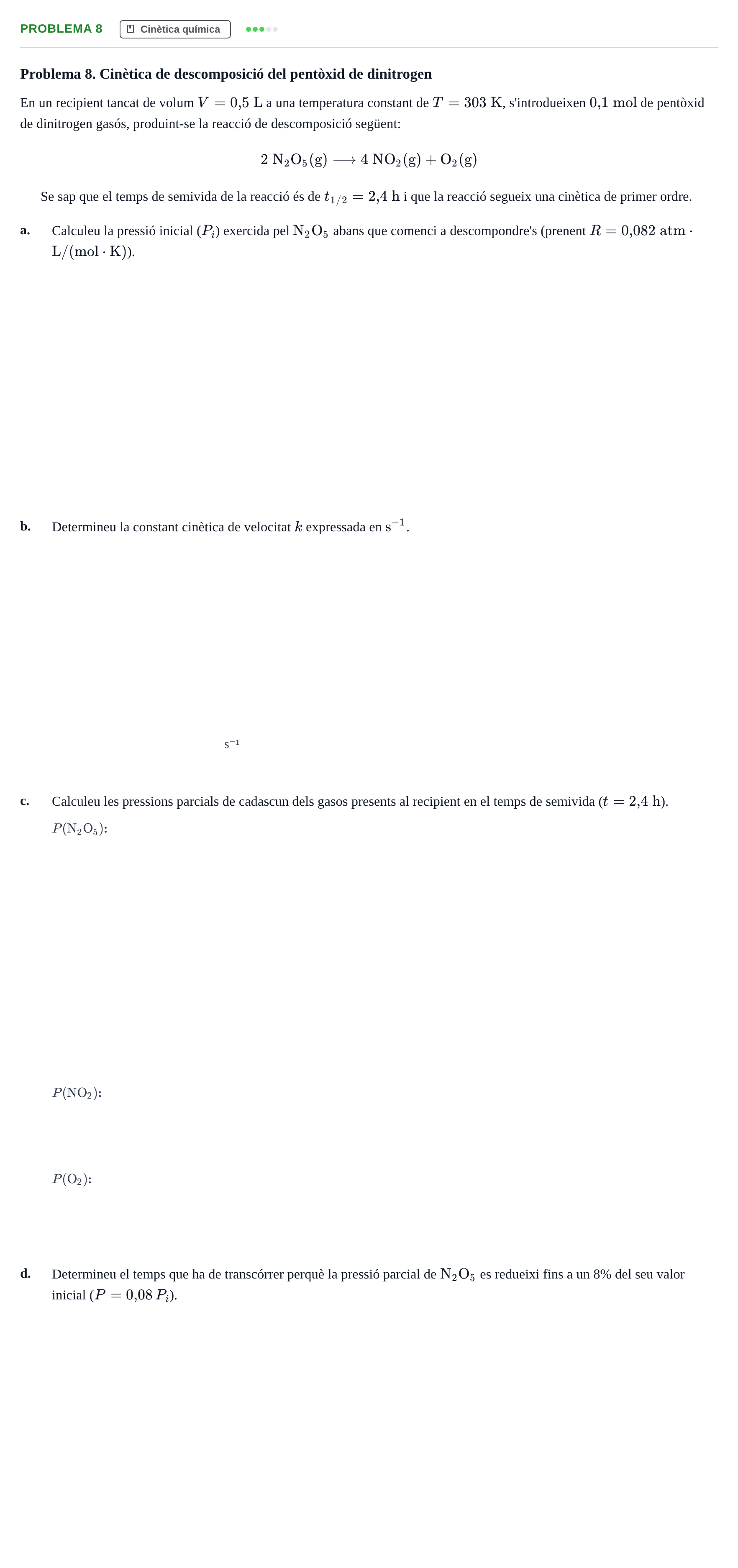 Enunciado: Problema 8 · Química Bàsica I UB 2020