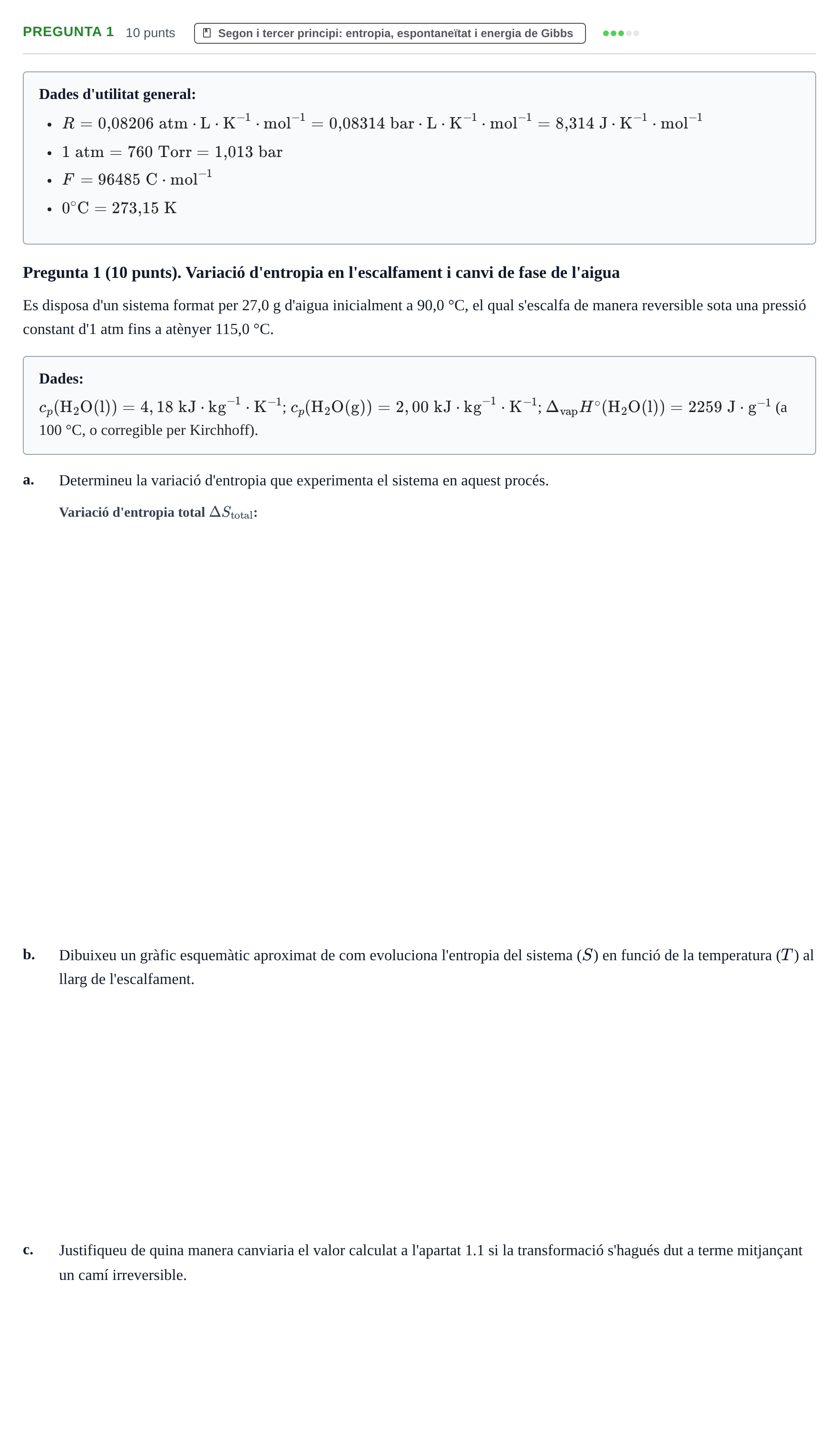 Enunciado: Pregunta 1 · Química Bàsica Ii UB 2014