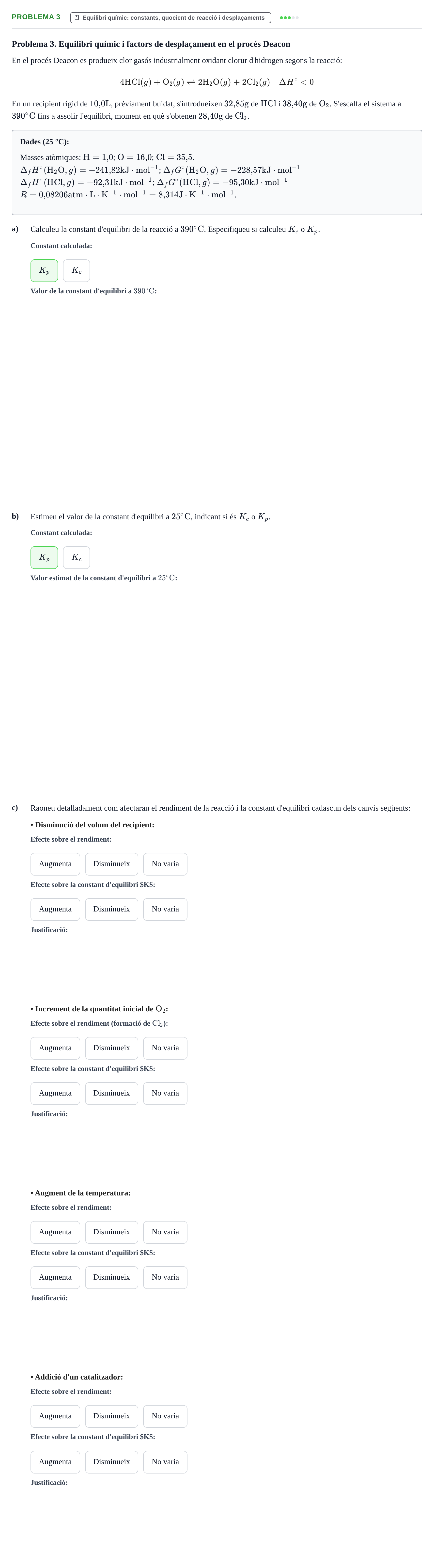 Enunciado: Problema 3 · Química Bàsica Ii UB 2023