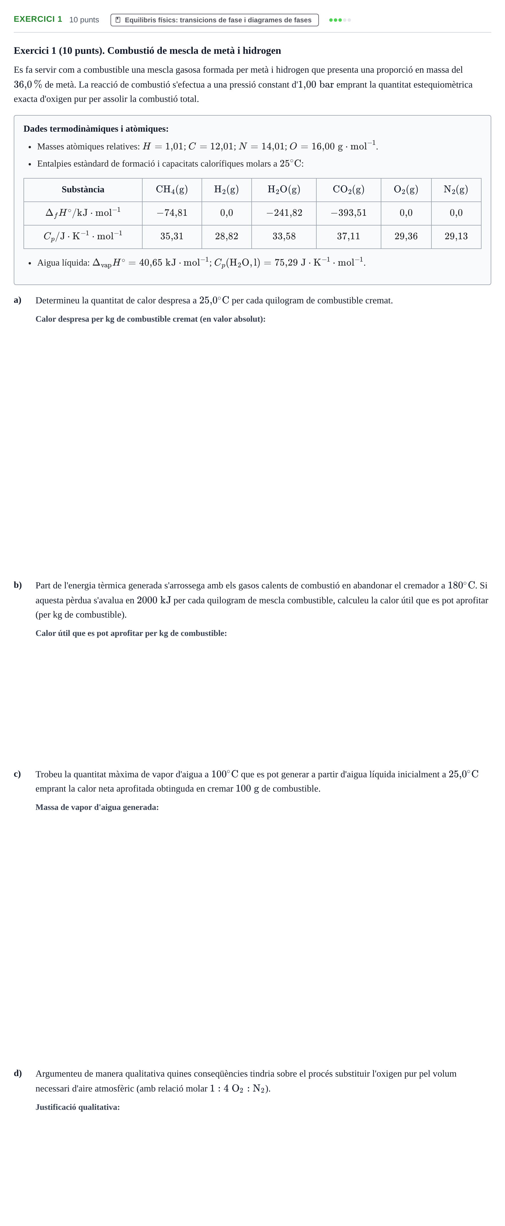 Enunciado: Exercici 1 · Química Bàsica Ii UB 2024