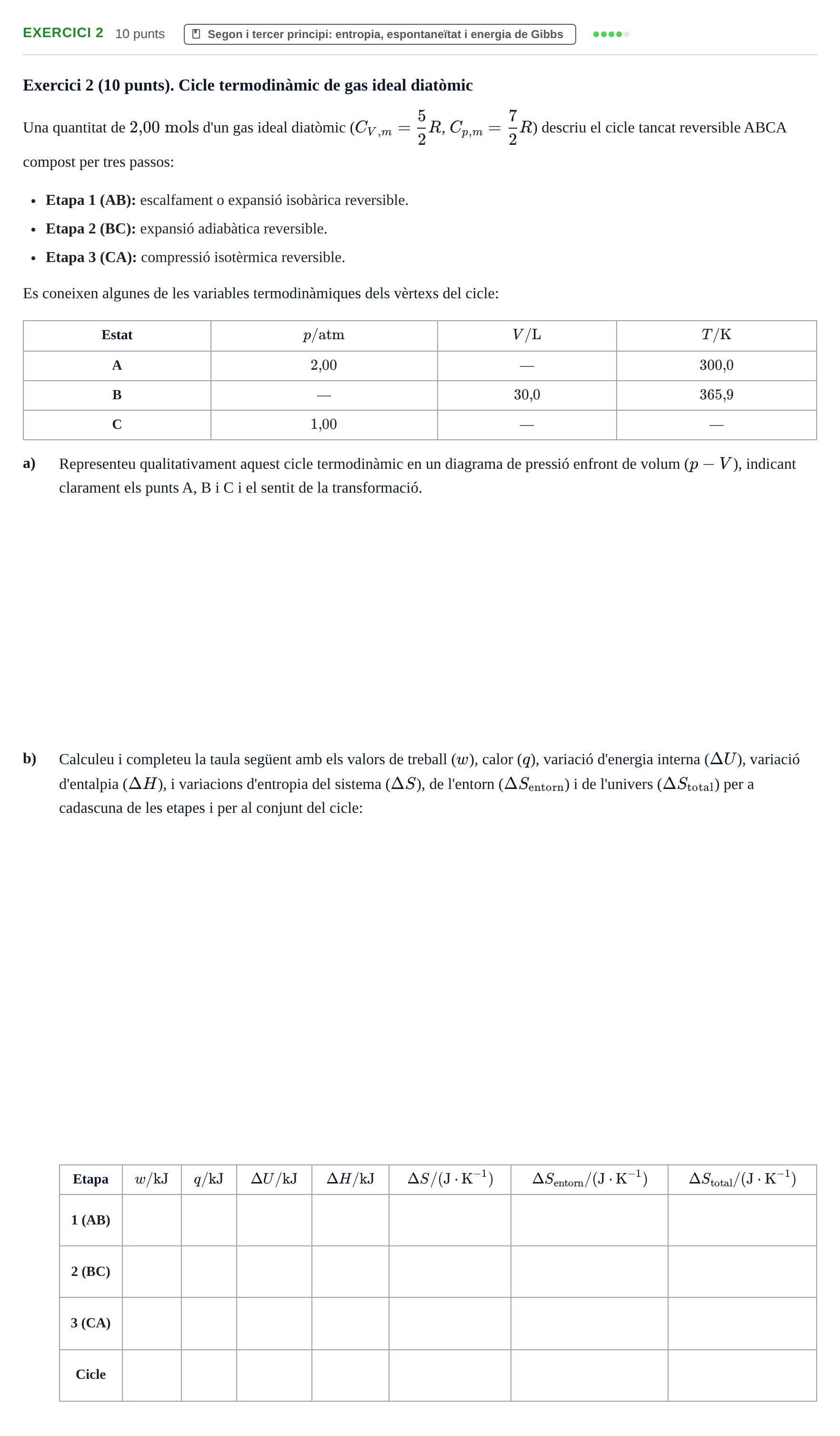 Enunciado: Exercici 2 · Química Bàsica Ii UB 2024