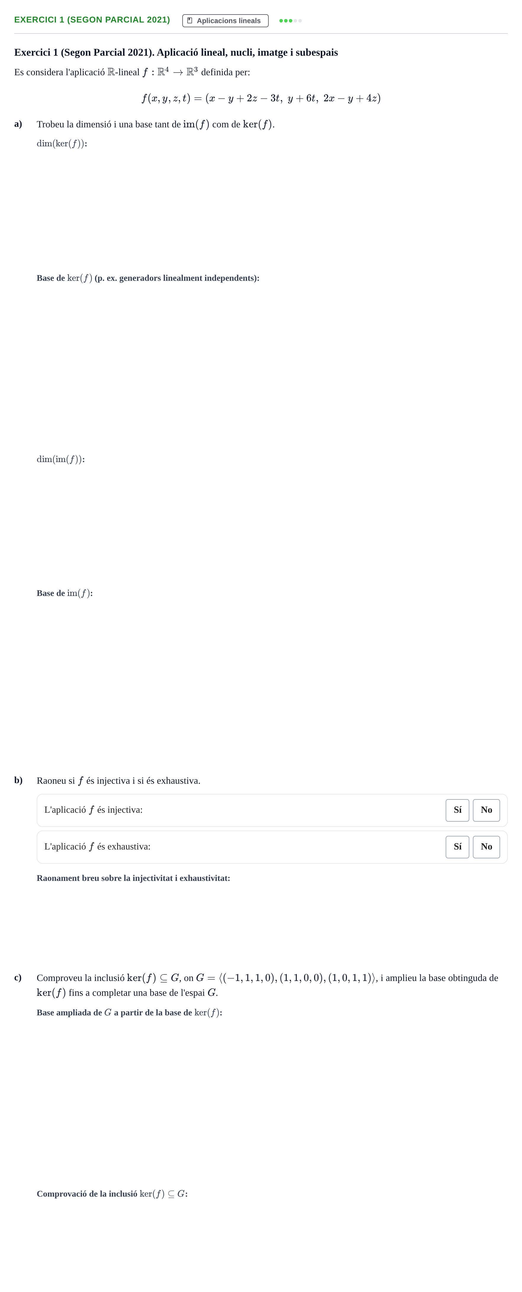 Enunciado: Exercici 1 (Segon Parcial 2021)
