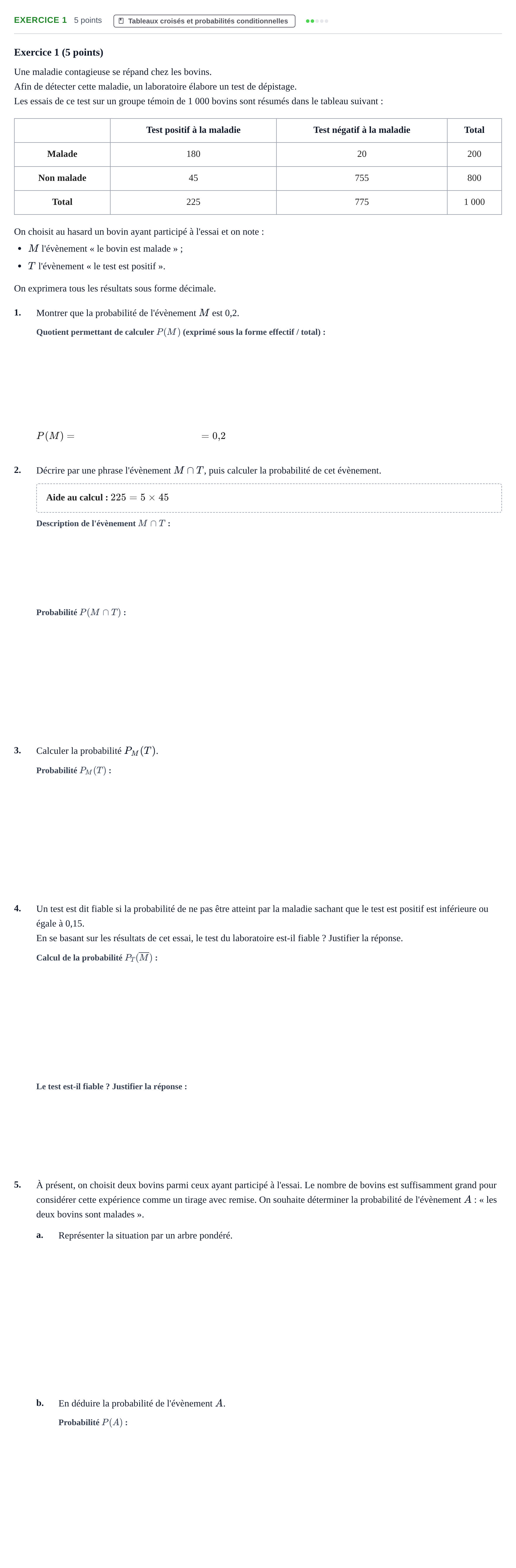 Énoncé: Exercice 1 · Bac STMG Épreuve anticipée de mathématiques Métropole Septembre 2026