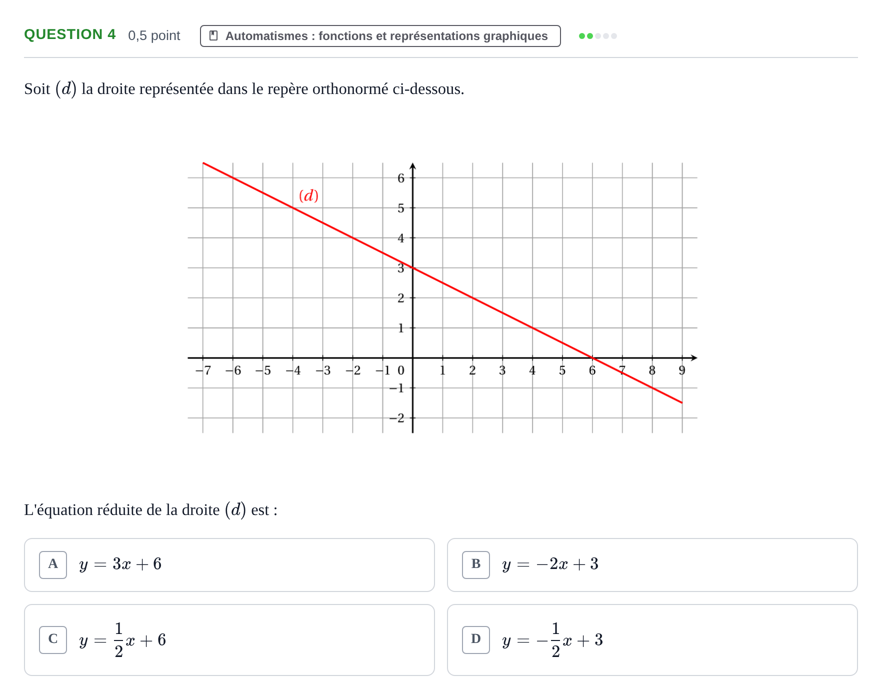 Énoncé: Question 4 · Bac STMG Épreuve anticipée de mathématiques Métropole Septembre 2026