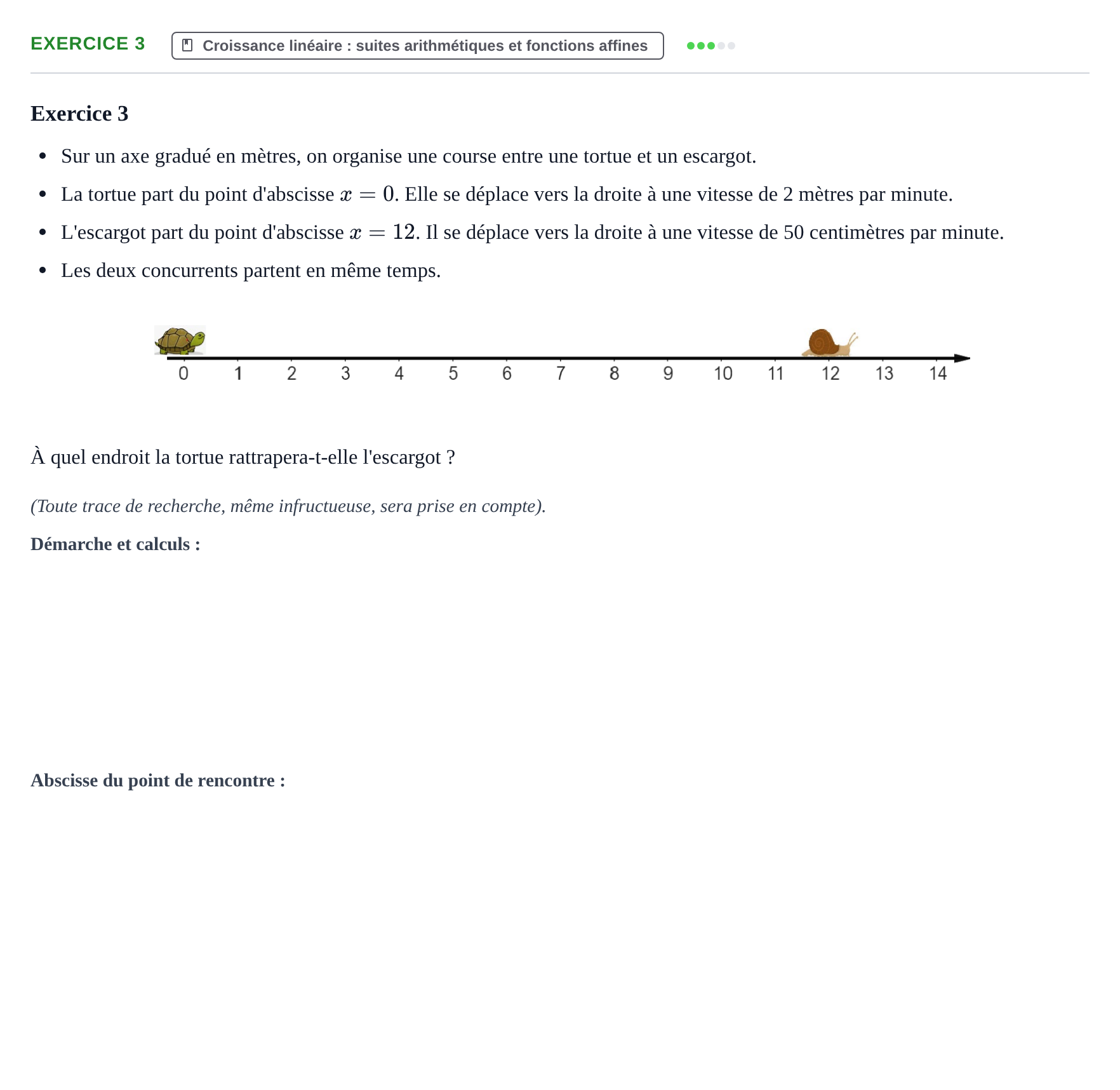 Énoncé: Exercice 3 · Bac Épreuve anticipée de mathématiques (sans spécialité) Sujets zéro et spécimens sujet 2026 (sujet 1)