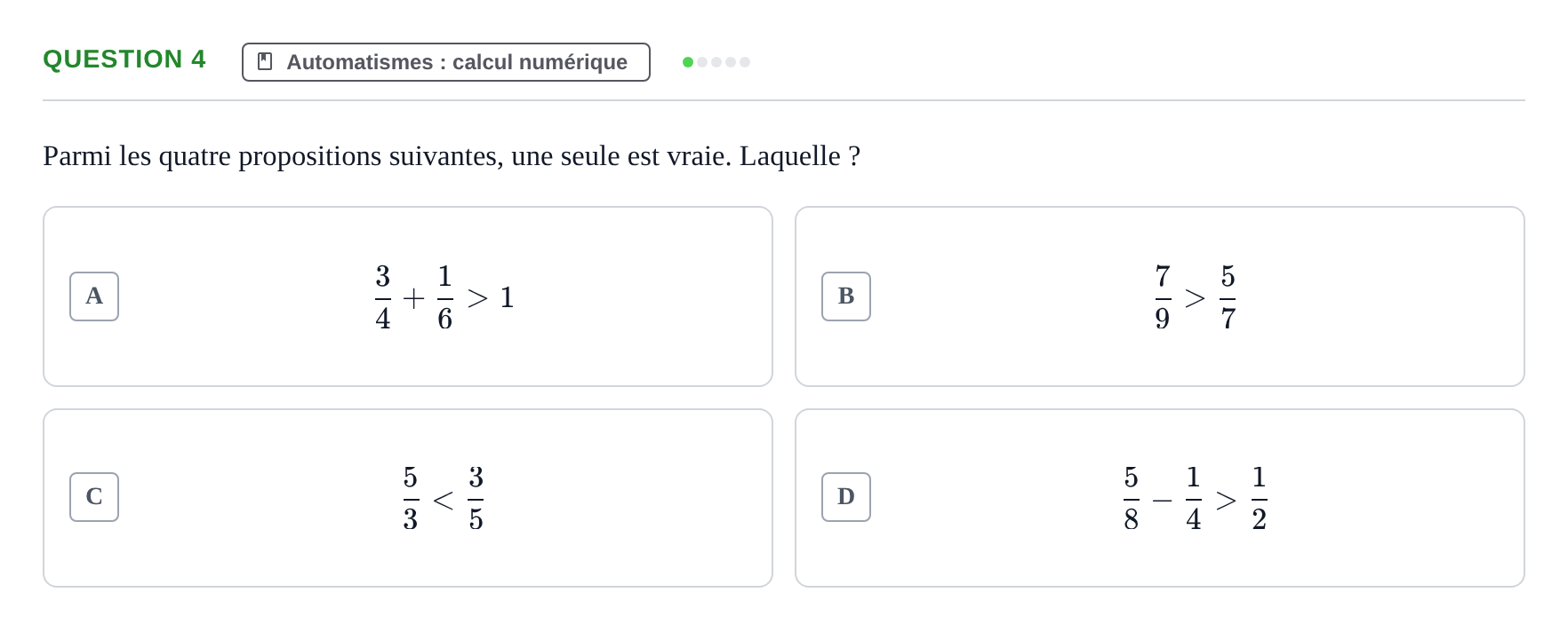 Énoncé: Question 4 · Bac Épreuve anticipée de mathématiques (spécialité) Métropole Septembre 2026