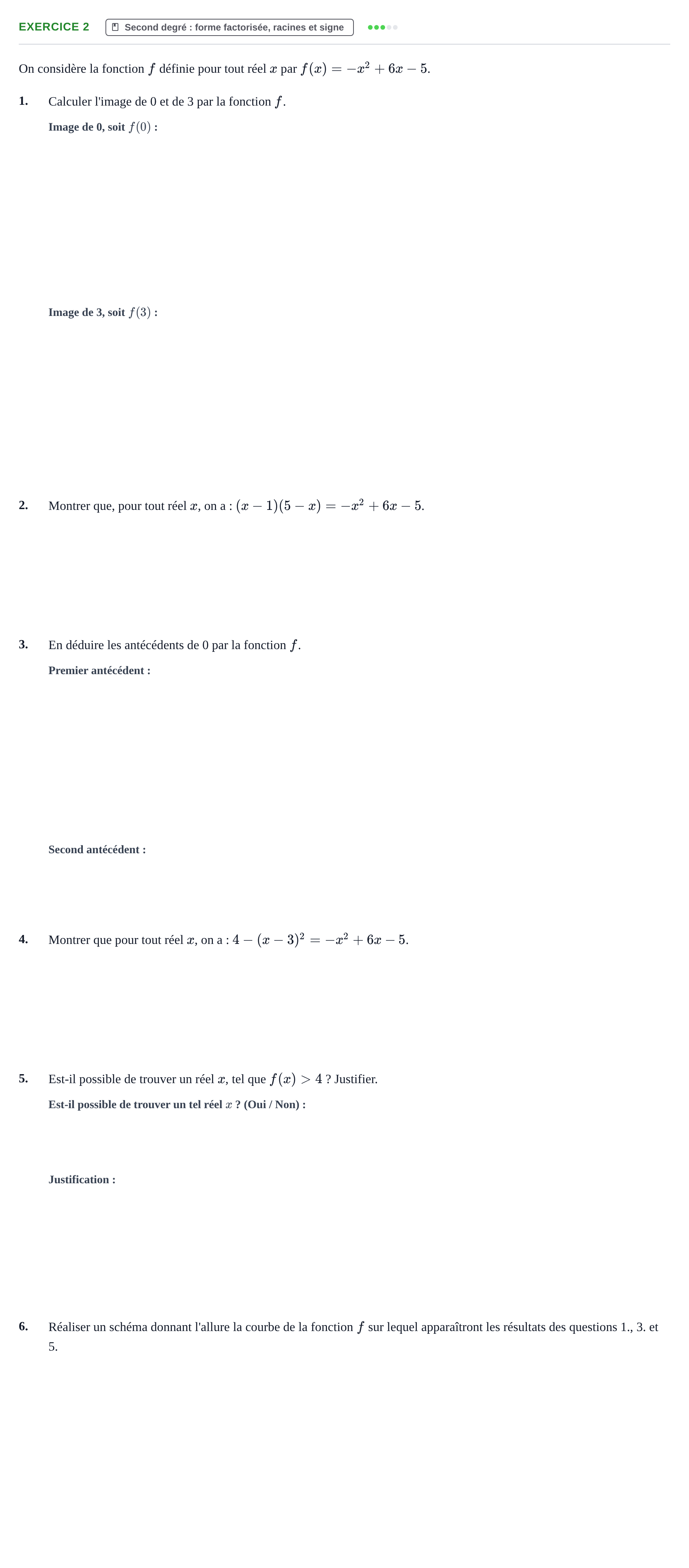 Énoncé: Exercice 2 · Bac STMG Épreuve anticipée de mathématiques Sujets zéro et spécimens sujet 2026 (sujet 2)
