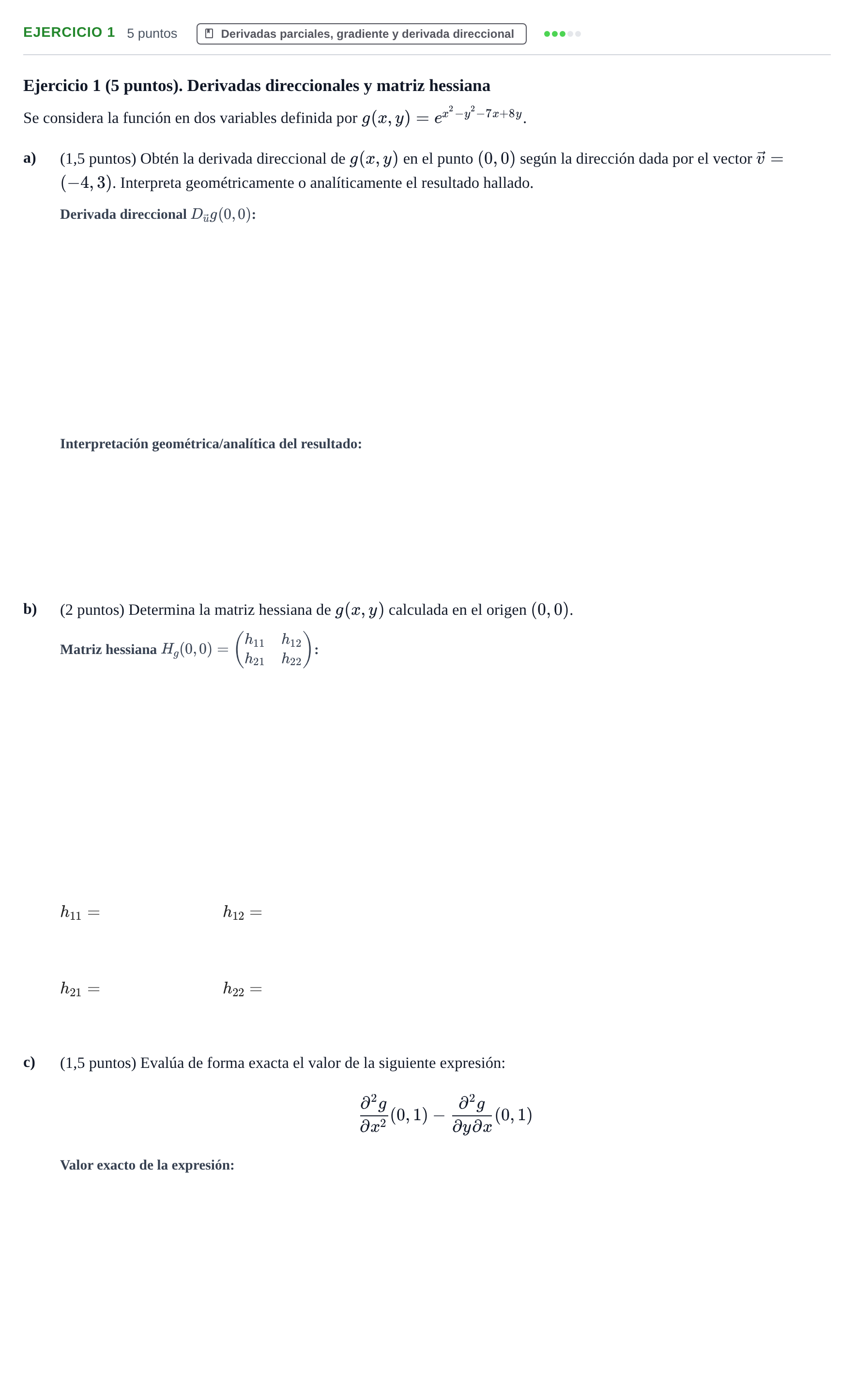 Enunciado: Ejercicio 1 · Matemáticas II UAB 2012