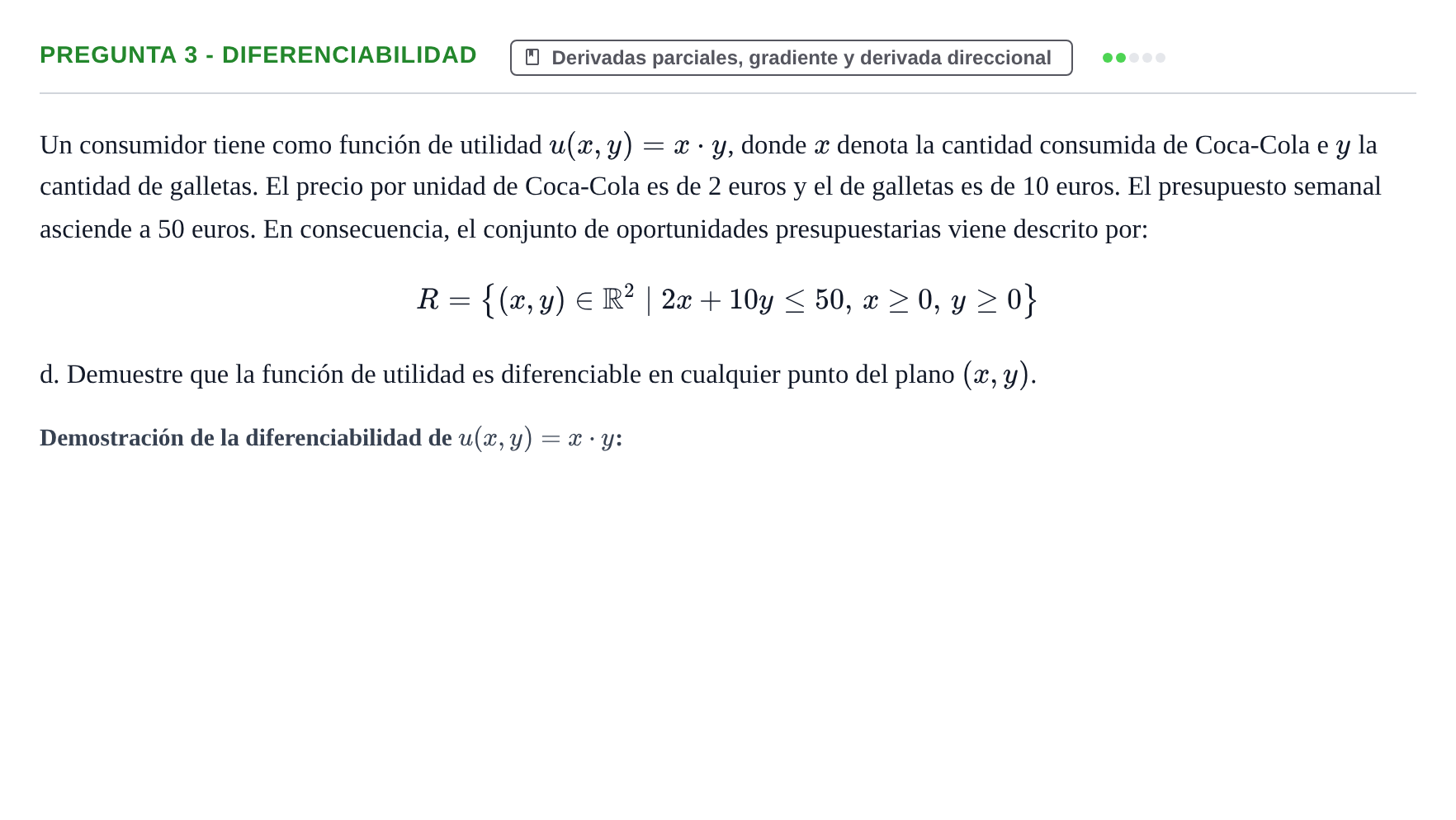Enunciado: Pregunta 3 - Diferenciabilidad · Matemáticas II UAB 2013