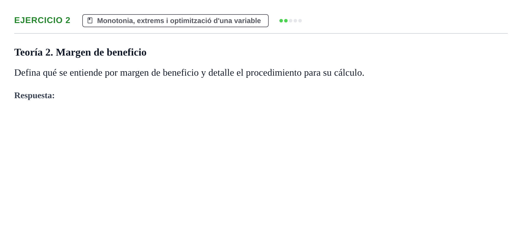 Enunciado: Problema 2 · Matemáticas I UAB Examen de repaso de Matemáticas I de la Empresa
