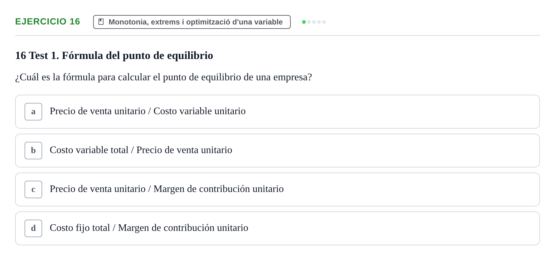 Enunciado: Problema 16 · Matemáticas I UAB Examen de repaso de Matemáticas I de la Empresa