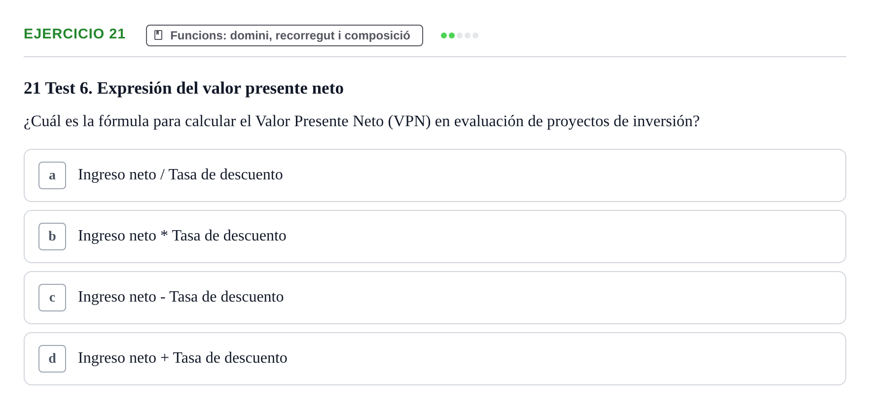 Enunciado: Problema 21 · Matemáticas I UAB Examen de repaso de Matemáticas I de la Empresa