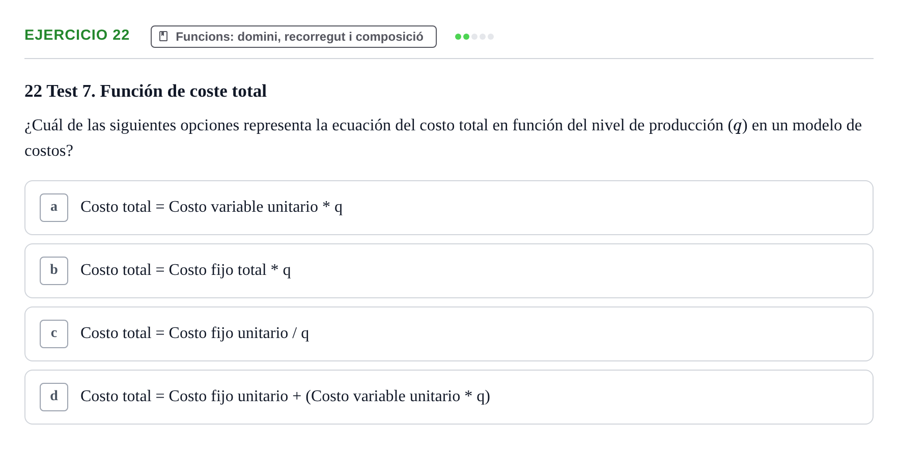 Enunciado: Problema 22 · Matemáticas I UAB Examen de repaso de Matemáticas I de la Empresa