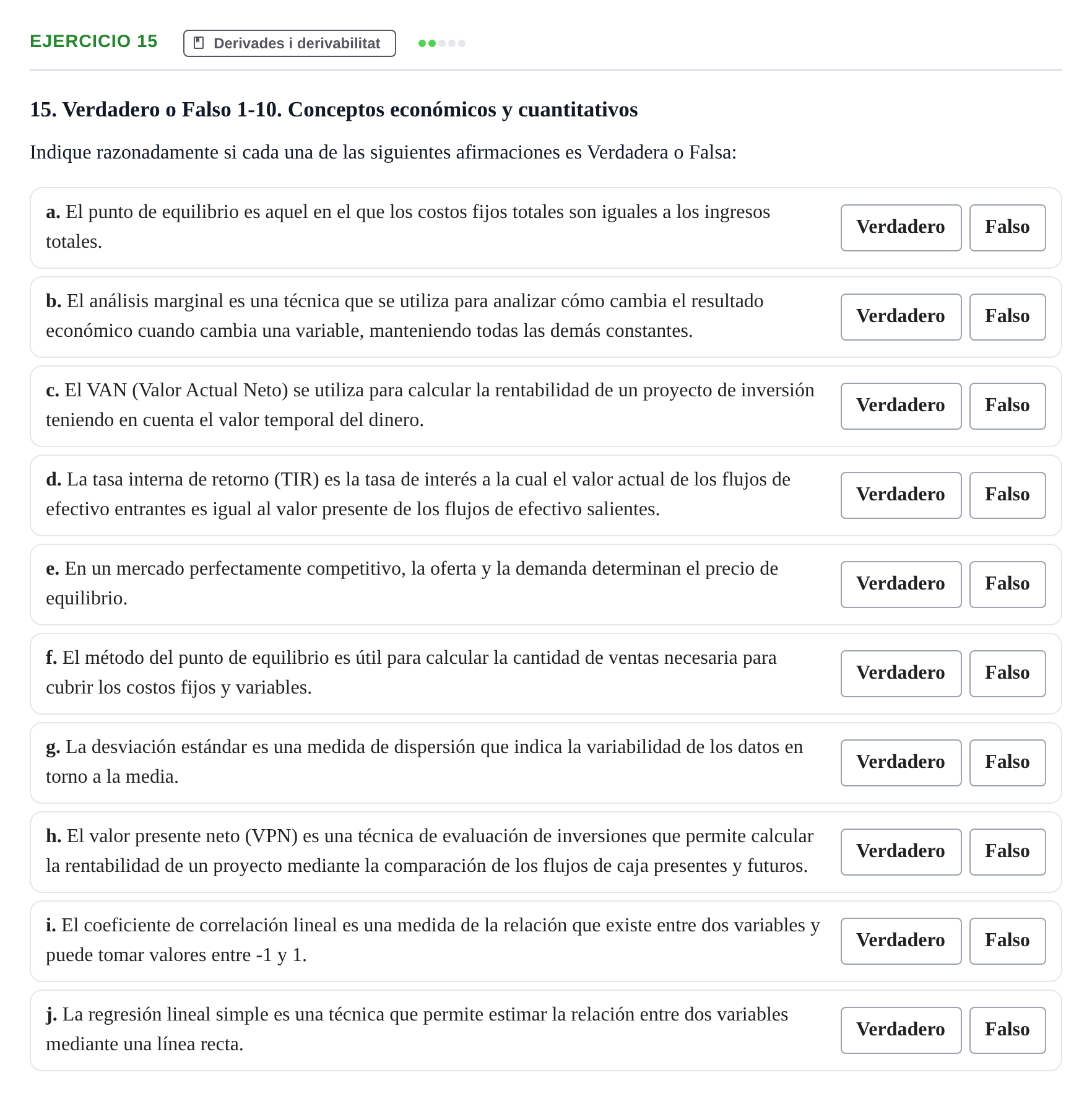 Enunciado: Problema 15 · Matemáticas I UAB Examen de repaso de Matemáticas I de la Empresa