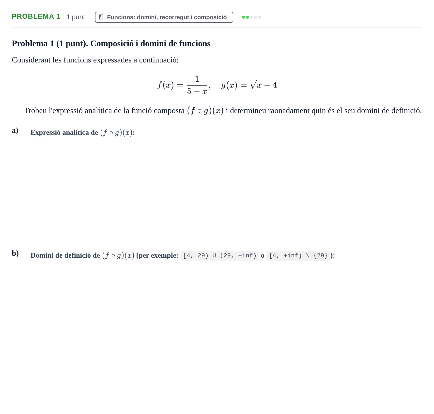 Enunciado: Problema 1 · Matemáticas I UAB 2018