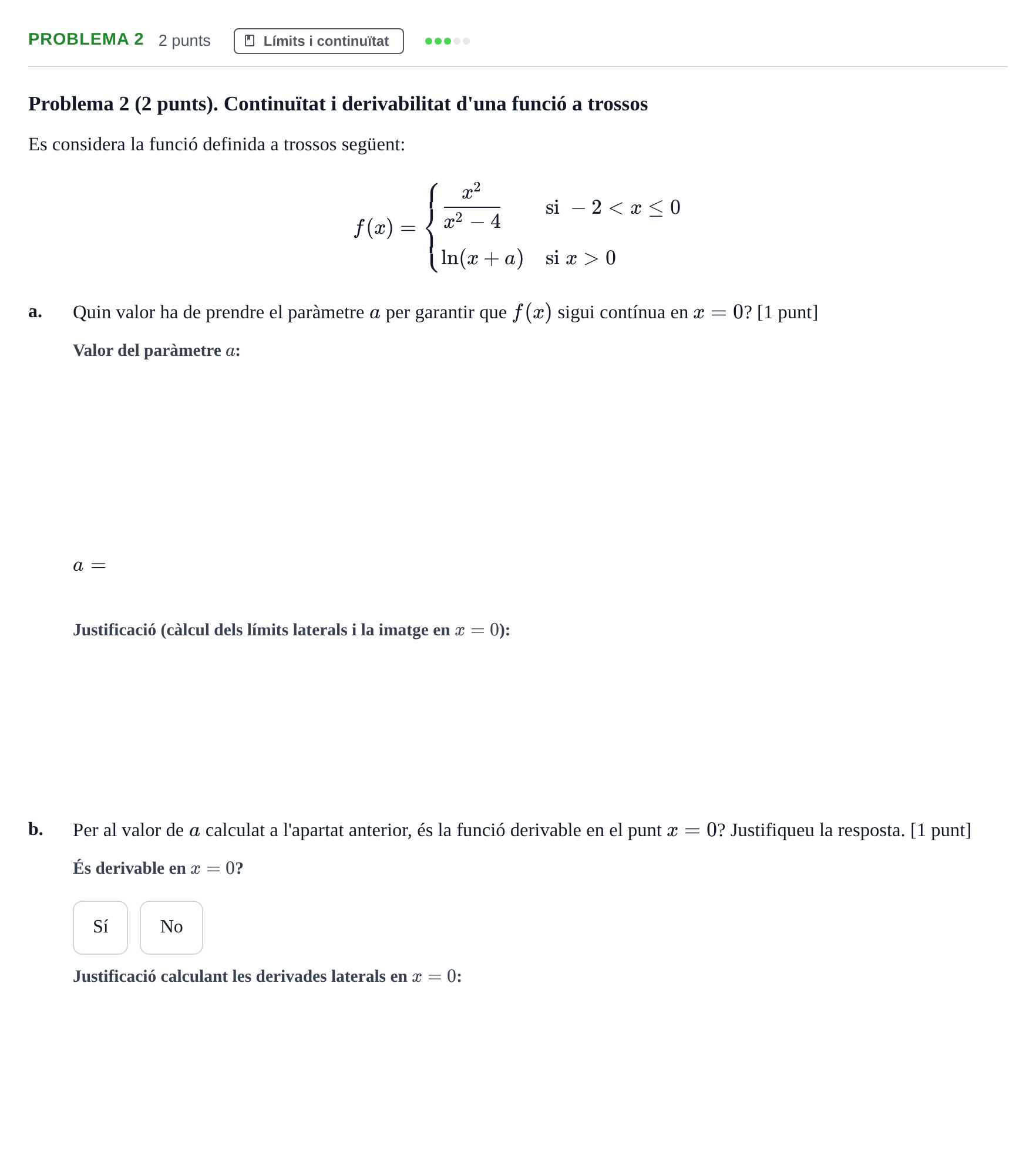 Enunciado: Problema 2 · Matemáticas I UAB 2018