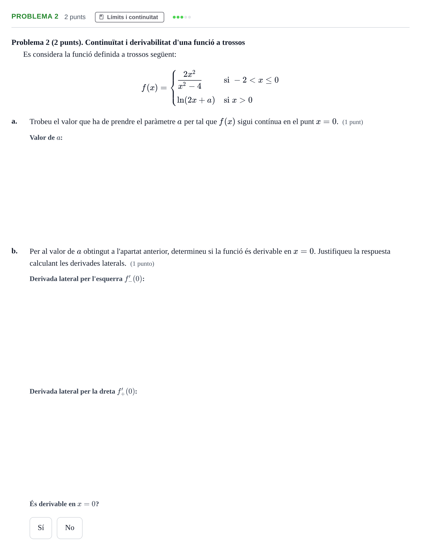 Enunciado: Problema 2 · Matemáticas I UAB 2017