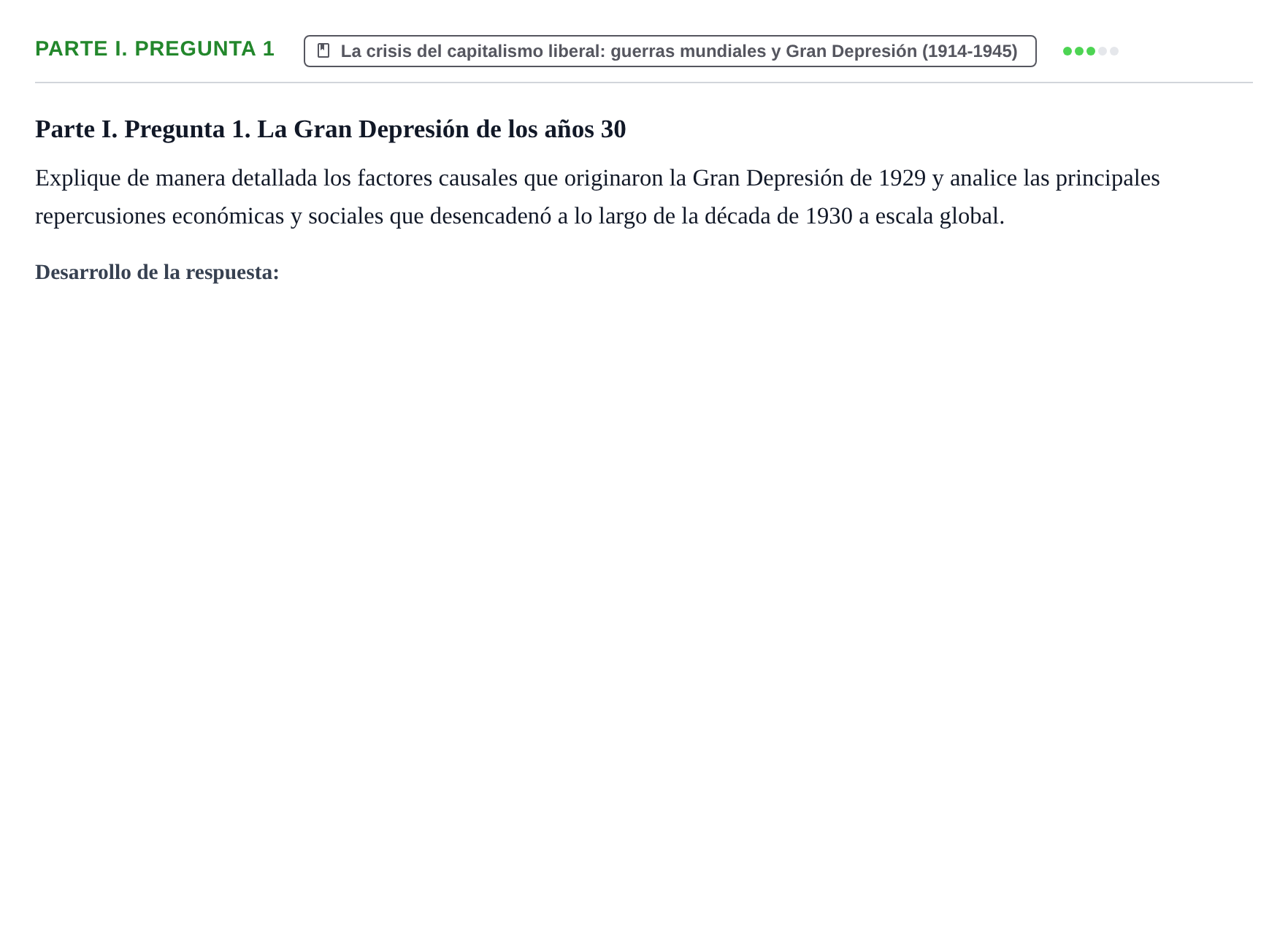 Enunciado: Ejercicio Parte I. Pregunta 1 · Historia Económica Mundial UAB 2008