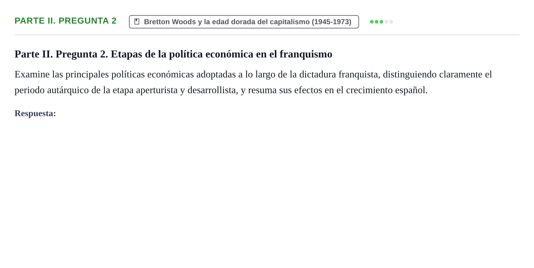 Enunciado: Ejercicio Parte II. Pregunta 2 · Historia Económica Mundial UAB 2008