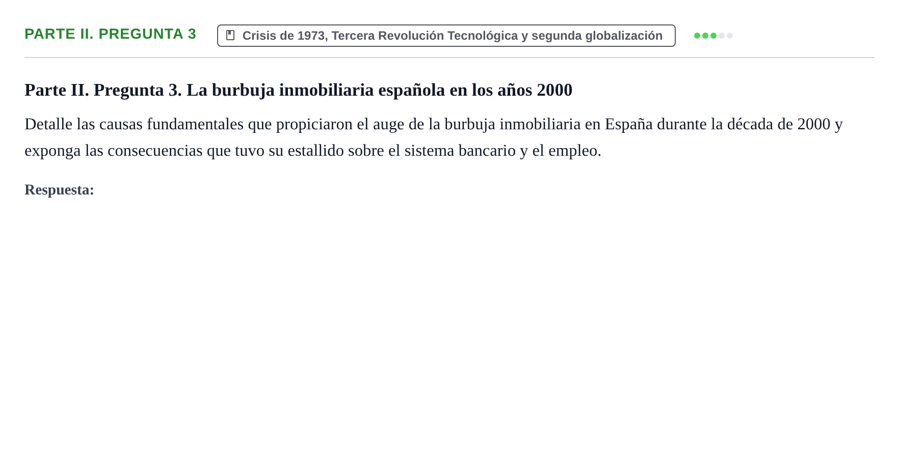 Enunciado: Ejercicio Parte II. Pregunta 3 · Historia Económica Mundial UAB 2008