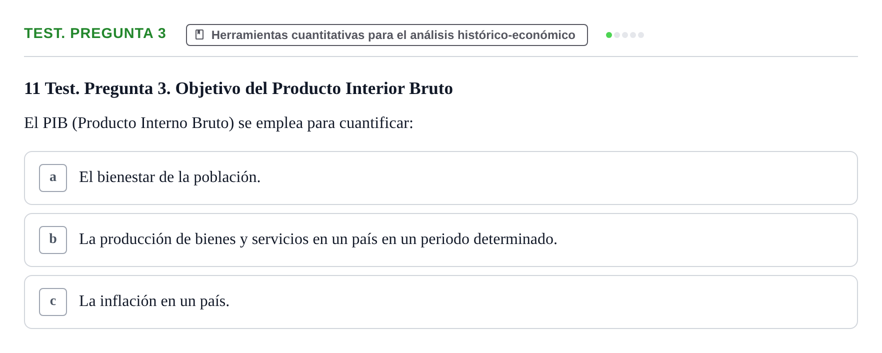 Enunciado: Ejercicio Test. Pregunta 3 · Historia Económica Mundial UAB 2008