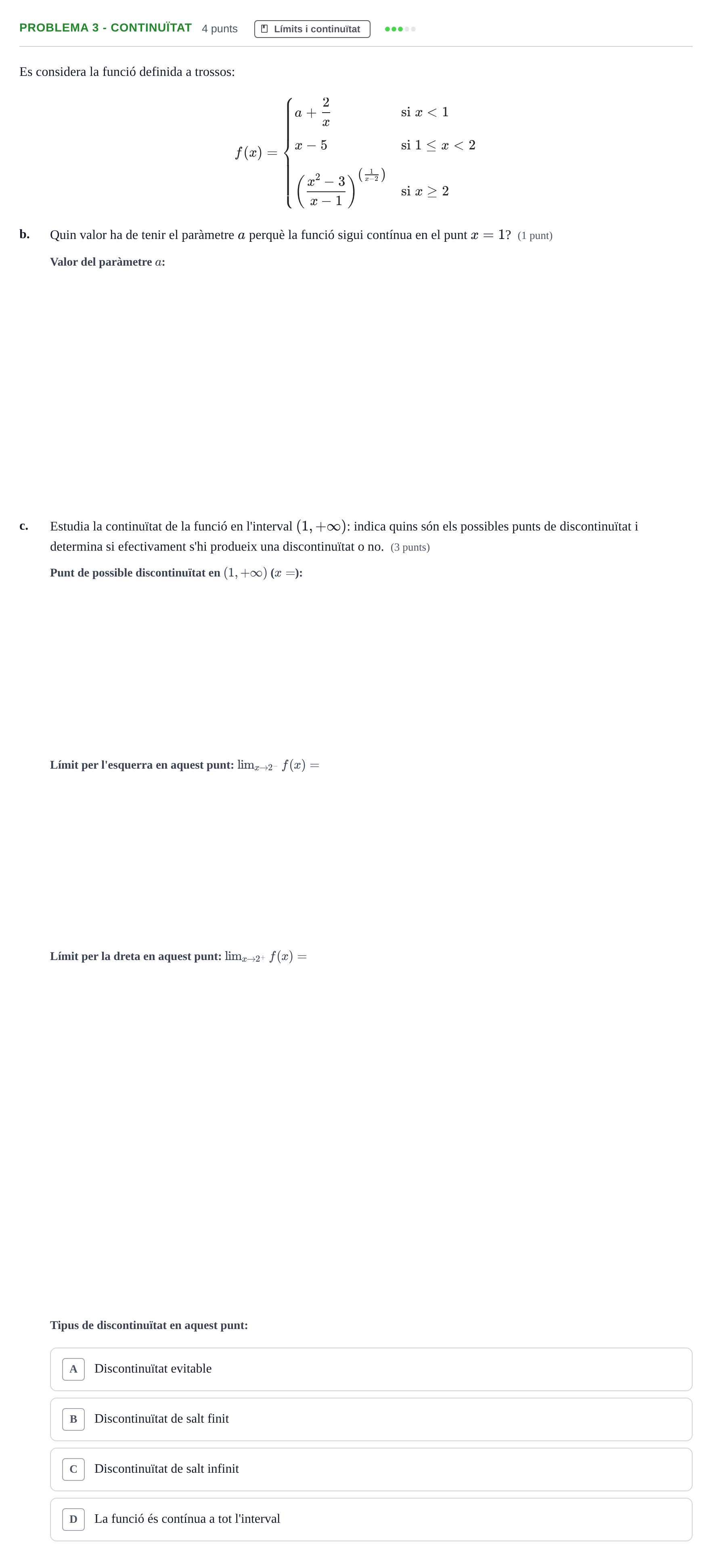 Enunciado: Problema 3 - Continuïtat · Matemáticas I UAB 2017