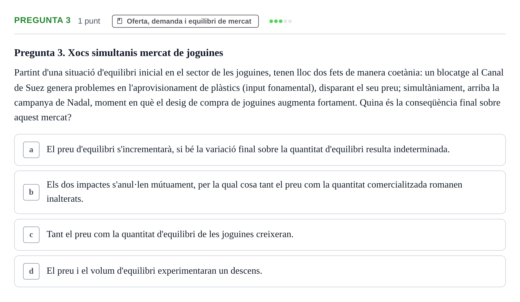 Enunciado: Pregunta 3 · Introducción a la Economía UAB 2022