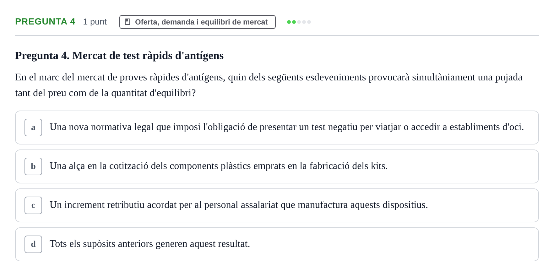 Enunciado: Pregunta 4 · Introducción a la Economía UAB 2022