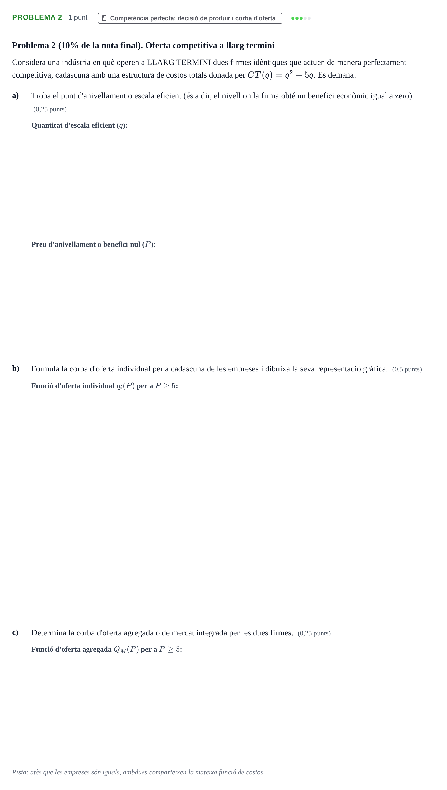 Enunciado: Problema 2 · Introducción a la Economía UAB 2022