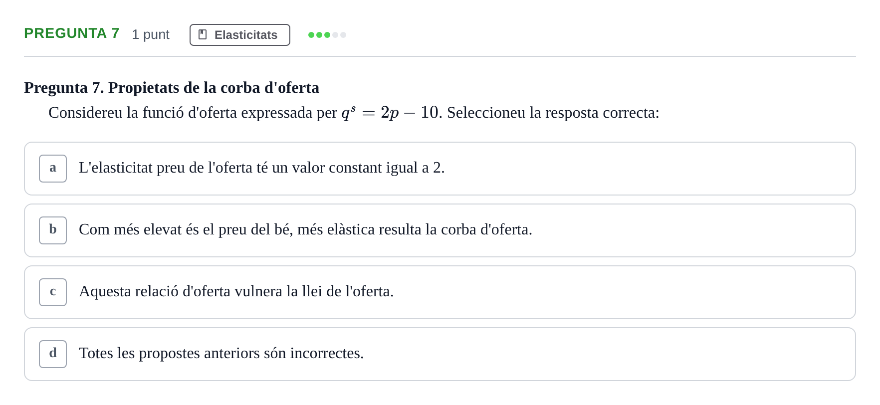 Enunciado: Pregunta 7 · Introducción a la Economía UAB 2022