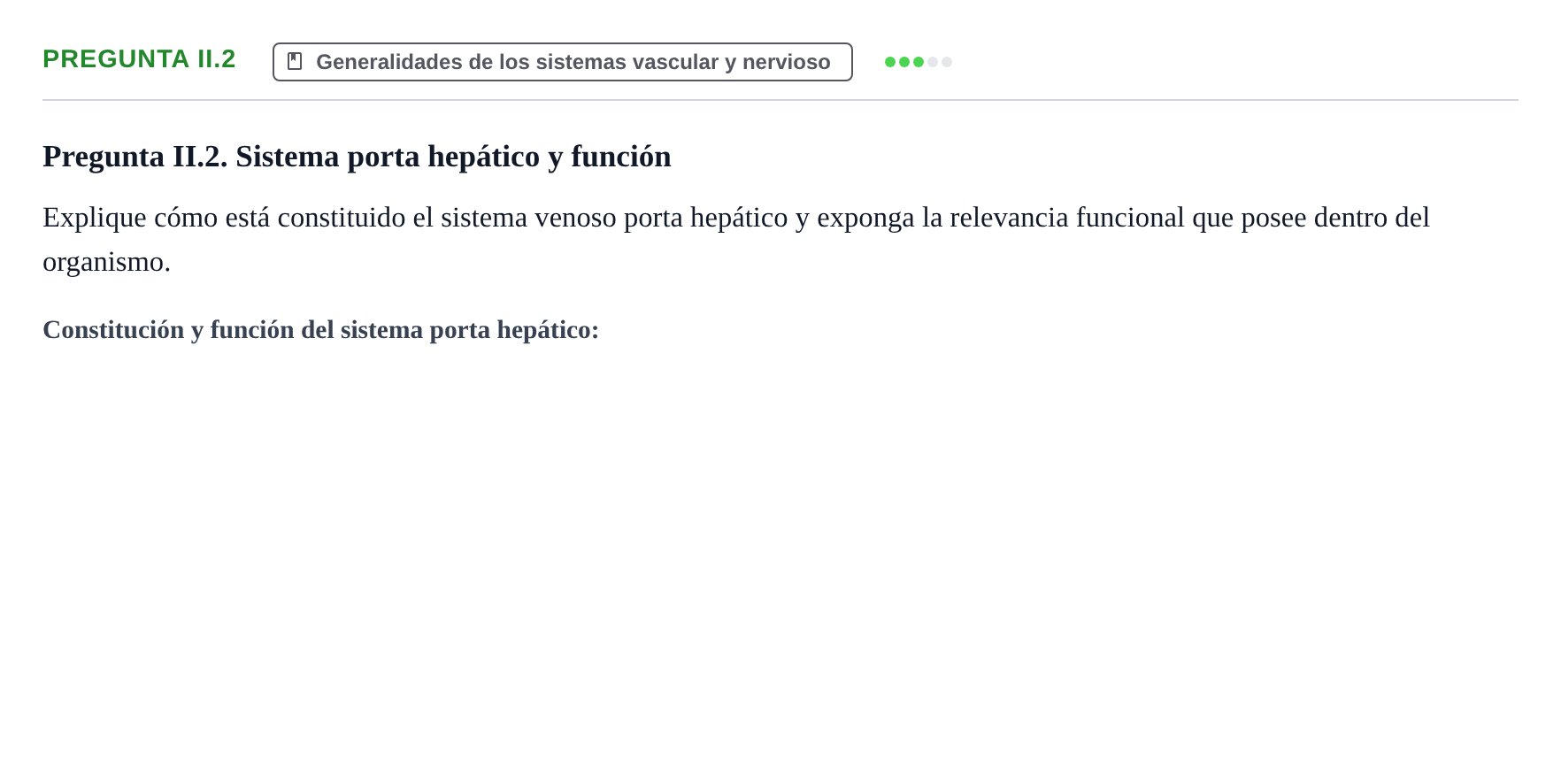 Enunciado: Pregunta II.2 · Anatomía Humana UAB Examen de repaso teórico: Vasos y nervios principales